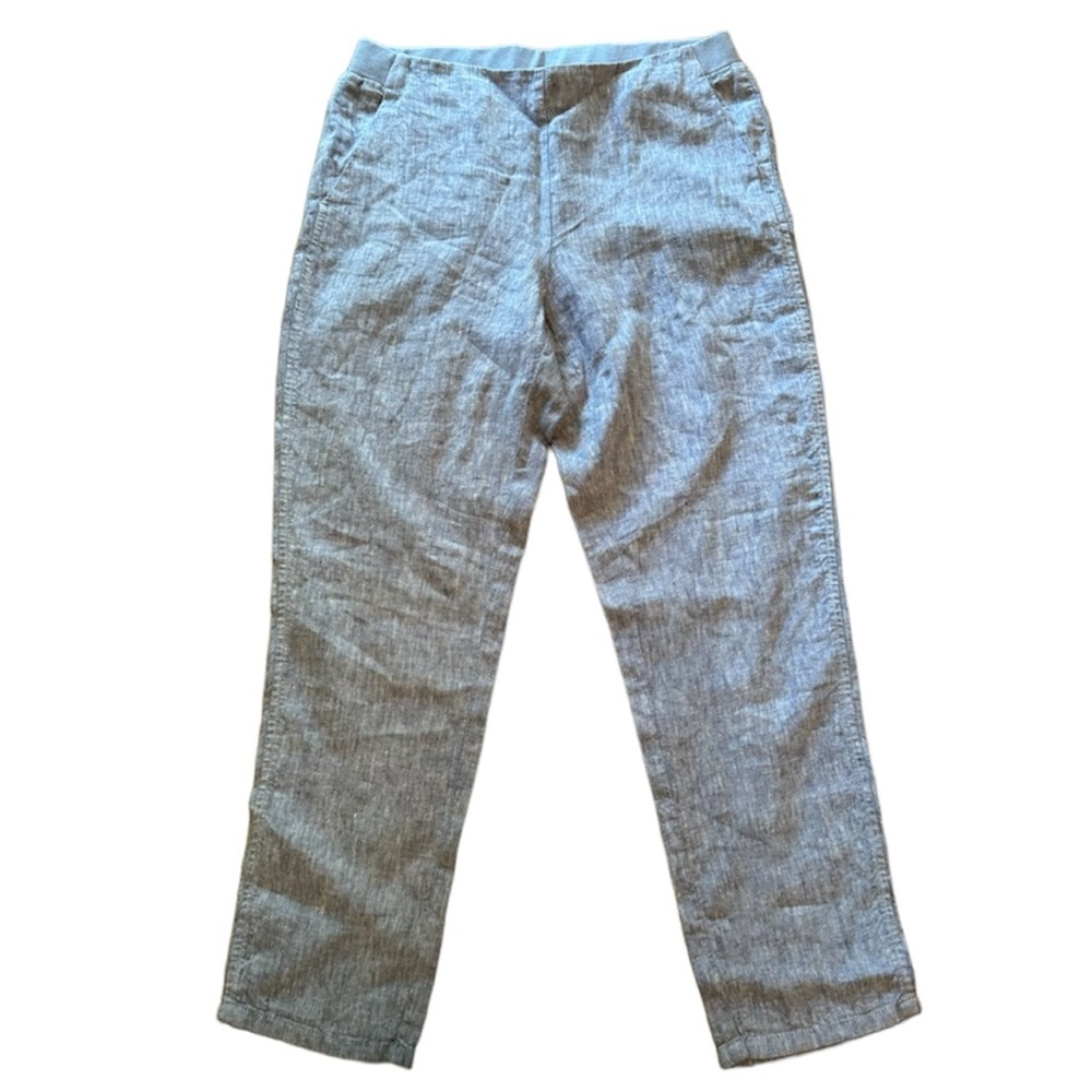 J Jill size Small Love Linen Pants Pull On 100% Linen Blue